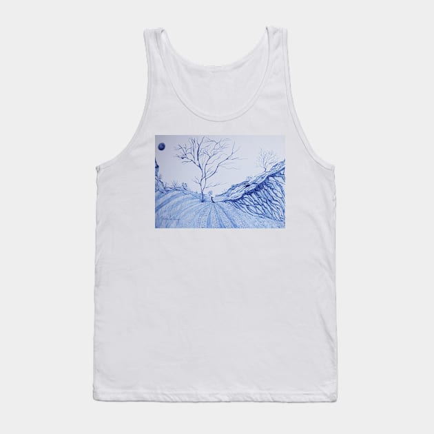 L'arbre au nid Tank Top by Maryse Le Moing Art